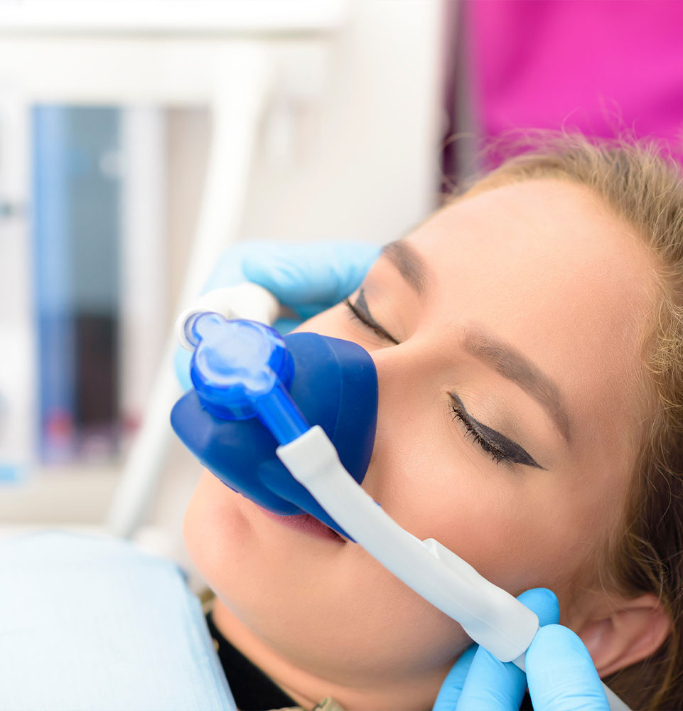 Patient being sedated for procedure