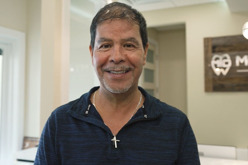 Patient smiling after procedure